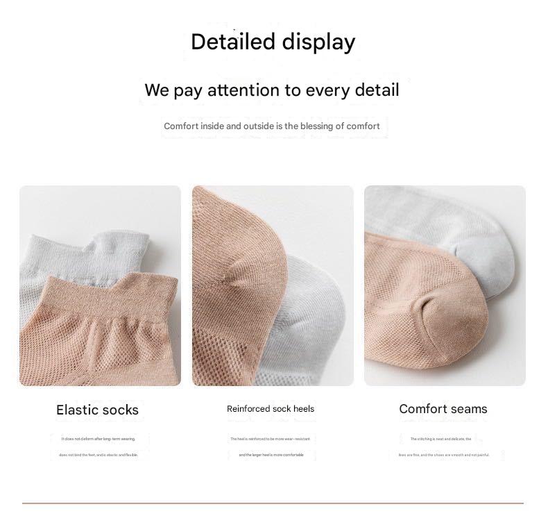 Skarpety z siateczki, męskie/damskie, pięta odporna na otarcia